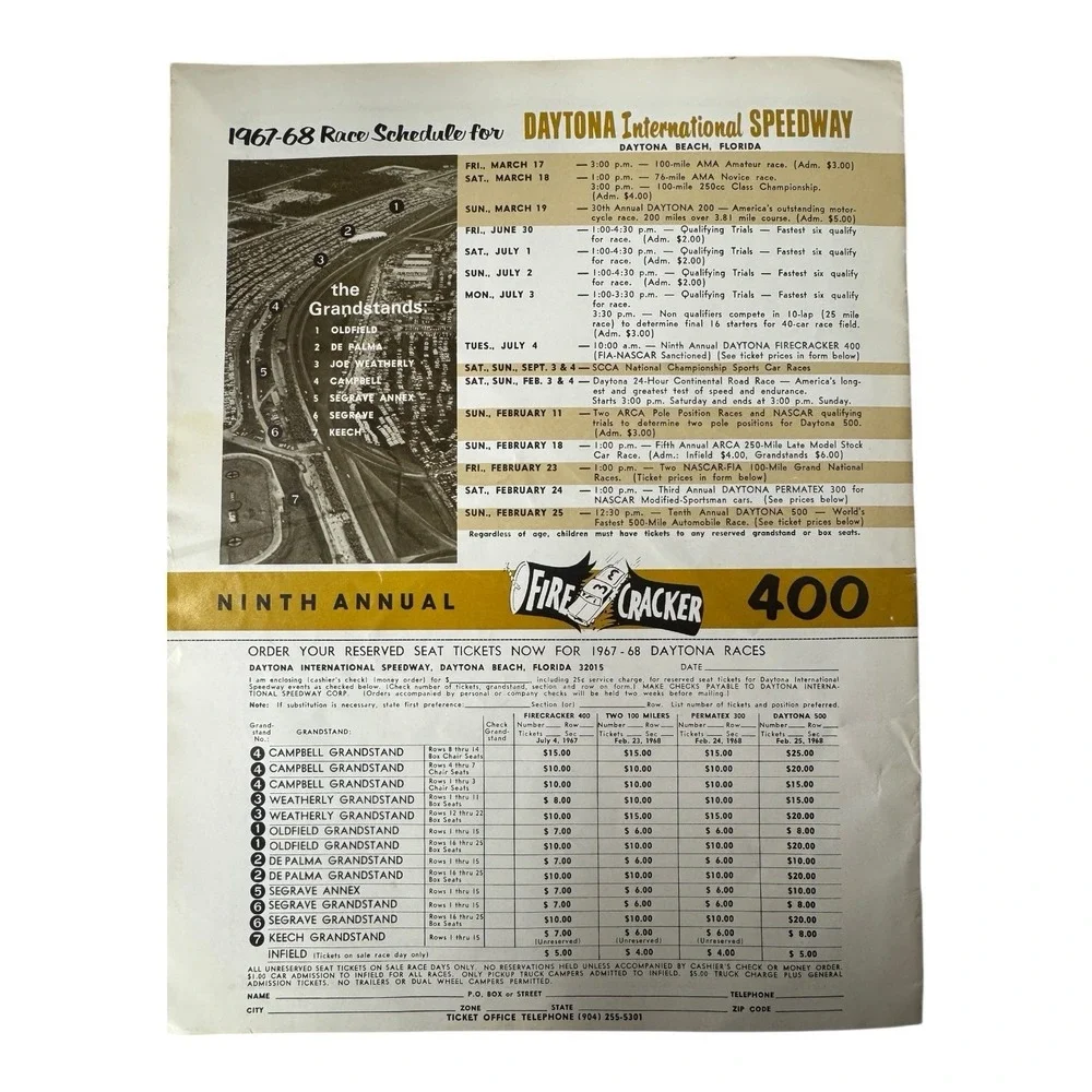 1967 9th Annual Daytona 500 Souvenir‎ Program - Mario Andretti Winner